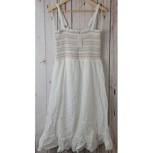 NWT white rainbow Mia & Tess - Sundress stretch bust